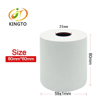 POS 80mmx60mm Thermal Printed Receipt Paper
POS 80mmx60mm Thermal Printed Receipt Paper