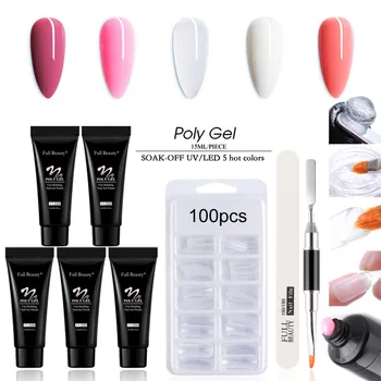 Hot 5pcs 15ml Polygel Kit Nail Extension Poly Gel Set With Nial Tips Dual Form Qiuck Dry Polygel Builder Gel For Manicure Finger
Hot 5pcs 15ml Polygel Kit Nail Extension Poly Gel Set With Nial Tips Dual Form Qiuck Dry Polygel Builder Gel For Manicure Finger