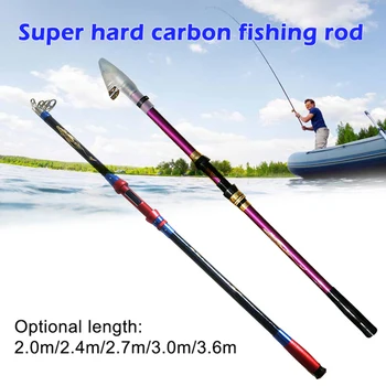 Fishing Rod Pole Carbon Smooth Guided Ring Anti-slip Handle Telescopic for Anglers Sea EDF88 
Fishing Rod Pole Carbon Smooth Guided Ring Anti-slip Handle Telescopic for Anglers Sea EDF88