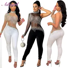 Sexy Sheer Mesh Diamonds One Shoulder Backless Night Party Club Jumpsuit Women Backless See Through Rompers 2021 Outfit Overalls
Sexy Sheer Mesh Diamonds One Shoulder Backless Night Party Club Jumpsuit Women Backless See Through Rompers 2021 Outfit Overalls