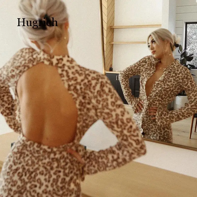 2021 Leopard Print Autumn Women's New Sexy Open Back Breasted Long Sleeve Night Club Wear Dress
2021 Leopard Print Autumn Women's New Sexy Open Back Breasted Long Sleeve Night Club Wear Dress