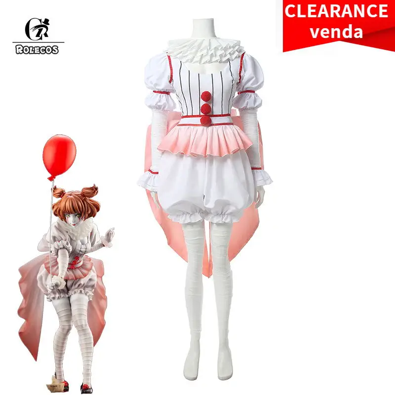 ROLECOS Clown Halloween Costume for Women It Pennywise Cosplay Costume Horror Movie The Dancing Clown Cosplay Halloween Outfit
ROLECOS Clown Halloween Costume for Women It Pennywise Cosplay Costume Horror Movie The Dancing Clown Cosplay Halloween Outfit