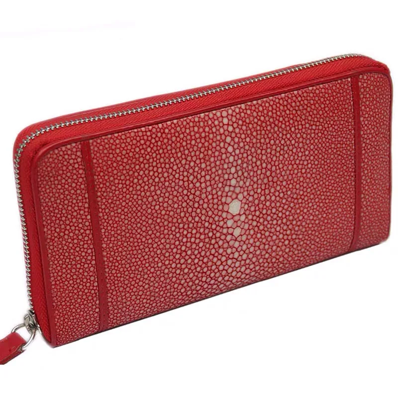 Authentic Sand Stingray Skin Large Capacity Women's Red Card Purse Lady Long Wallet Genuine Exotic Leather Female Phone Clutch
Authentic Sand Stingray Skin Large Capacity Women's Red Card Purse Lady Long Wallet Genuine Exotic Leather Female Phone Clutch