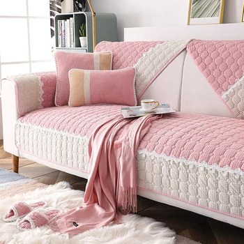 Korean Cushion Cover Couch Solid Color Splicing Modern Simple Plush Armrest Towel L Shape Sofa Non-slip Embroidery Decoration
Korean Cushion Cover Couch Solid Color Splicing Modern Simple Plush Armrest Towel L Shape Sofa Non-slip Embroidery Decoration