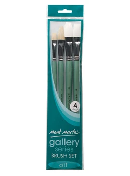 Mont Marte Gallery Series Brush Set Oils 4pc 
Mont Marte Gallery Series Brush Set Oils 4pc