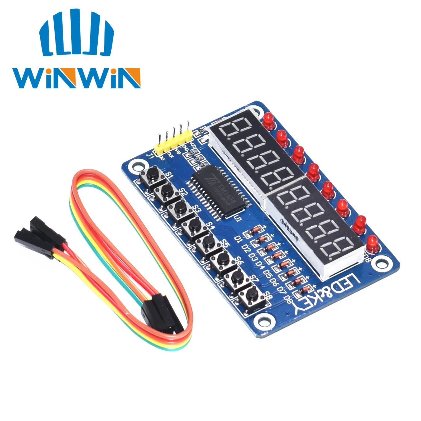 D82 1 шт. ключ Дисплей светодиодной лампой для AVR Новый 8 бит цифровой светодиодный