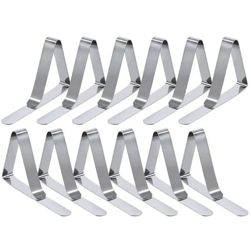 12pcs/Set Stainless Steel Adjustable Tablecloth Clamps Wedding Promenade Table Cover Holder Clip Promenade Board Stable Clips
12pcs/Set Stainless Steel Adjustable Tablecloth Clamps Wedding Promenade Table Cover Holder Clip Promenade Board Stable Clips