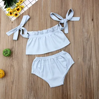 Infant Casual Newborn Baby Outfits Suits 2pcs Set Sling Shoulder Strap Bow Elastic Solid Shorts 2pcs Children Kids Clothings 
Infant Casual Newborn Baby Outfits Suits 2pcs Set Sling Shoulder Strap Bow Elastic Solid Shorts 2pcs Children Kids Clothings