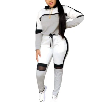 2020 Autumn 2 Piece Outfits Set Patchwork Casual Women Sweatshirt Hoodies Zipper Loose Sweatshirts Tops And Long Pants Tracksuit
2020 Autumn 2 Piece Outfits Set Patchwork Casual Women Sweatshirt Hoodies Zipper Loose Sweatshirts Tops And Long Pants Tracksuit