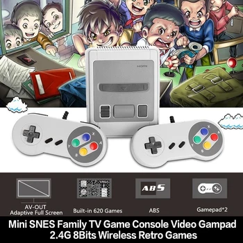 Mini SNES Family TV Game Console Video Gampad 2.4G 8Bits Wireless Retro Handheld Player Joystick 620 Classic Games
Mini SNES Family TV Game Console Video Gampad 2.4G 8Bits Wireless Retro Handheld Player Joystick 620 Classic Games