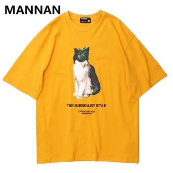 MANNAN 2020 Hip hop Streetwear t shirt hip hop Harajuku Tshirt Short Sleeve printing cat White yellow T-Shirt Fashion tee shirt
MANNAN 2020 Hip hop Streetwear t shirt hip hop Harajuku Tshirt Short Sleeve printing cat White yellow T-Shirt Fashion tee shirt
