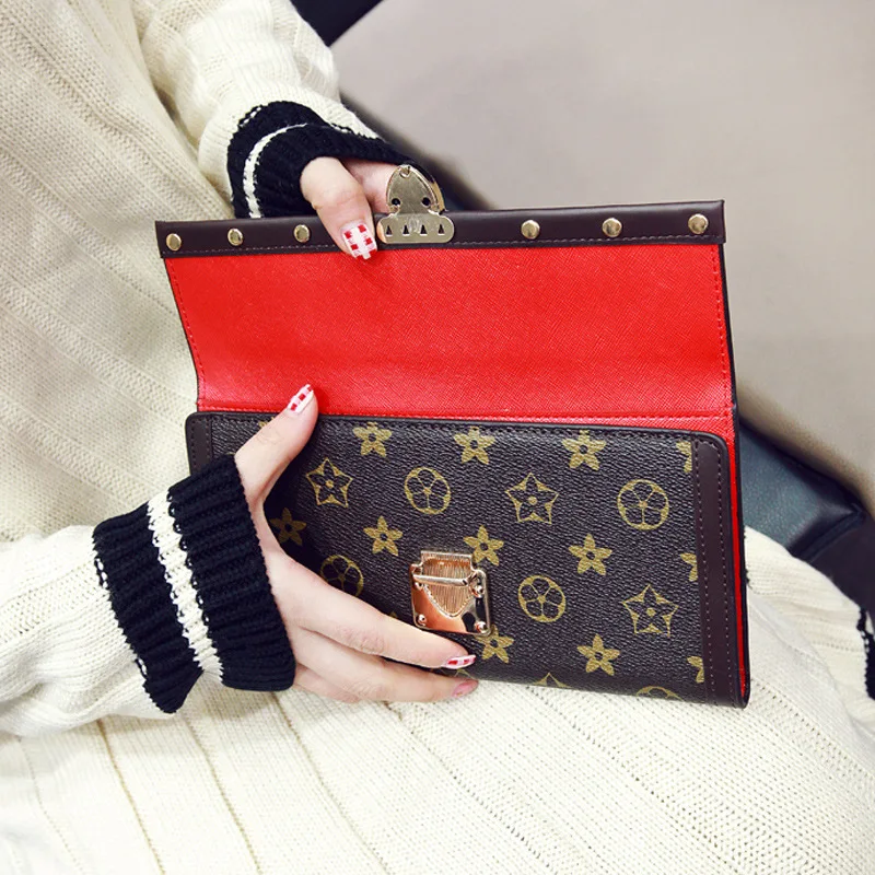 Lock Carrying WOMEN'S Bag Korean-style Mid-length Printed Phone Coin Purse Multi-Card Three Fold Check Wallet
Lock Carrying WOMEN'S Bag Korean-style Mid-length Printed Phone Coin Purse Multi-Card Three Fold Check Wallet
