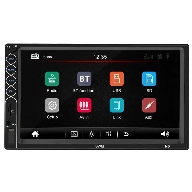 SWM N6 2 DIN Car Stereo Video MP5 Player 2din 7 inch Touch Screen Bluetooth USB AUX FM Radio Backup Camera Multimedia | Автомобили и