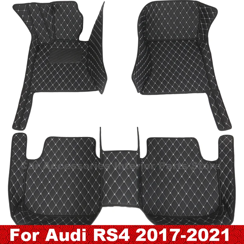 

Автомобильные коврики для Audi RS4 2021 2020 2019 2018 2017 пользовательские автомобильные аксессуары интерьерные части водонепроницаемые противогрязные коврики автомобильный коврик