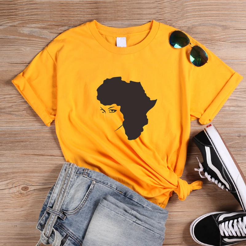 Женская футболка с принтом в виде карты Африки | одежда