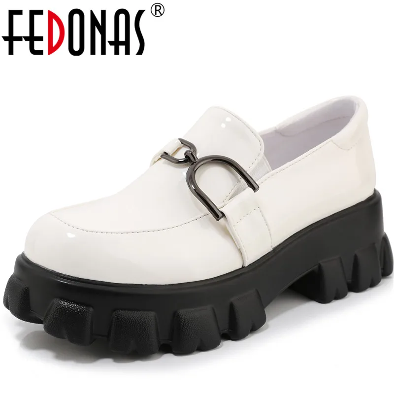 FEDONAS Women Patent Leather Casual Pumps Platforms Spring Summer Four Season Shoes Bowtie Slip On High Round Toe Shoes Woman
FEDONAS Women Patent Leather Casual Pumps Platforms Spring Summer Four Season Shoes Bowtie Slip On High Round Toe Shoes Woman