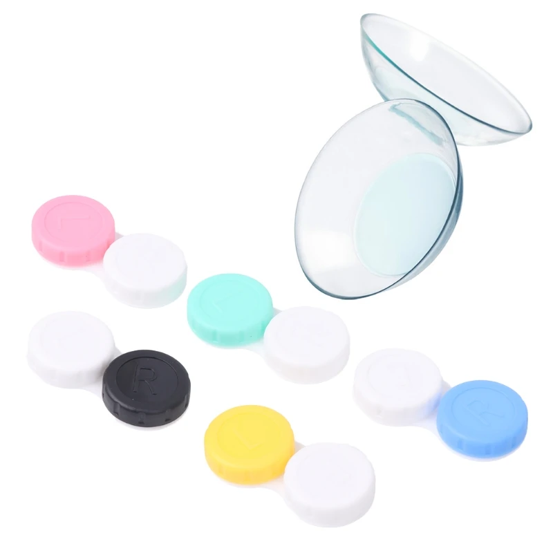 

1PC Colorful Contact Lens Box Holder Plastic Objective Travel Portable Case Storage Container Random Color