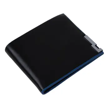 Man Clutch Wallet Card Leather Bag Pockets Bifold Money Clip (Black + Blue) 
Man Clutch Wallet Card Leather Bag Pockets Bifold Money Clip (Black + Blue)