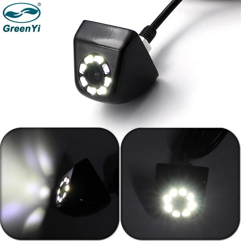 GreenYi Car Reversing Camera 8 LED Night Vision CCD Rear View Parking Assistance Fit For Android DVD Monitor | Автомобили и