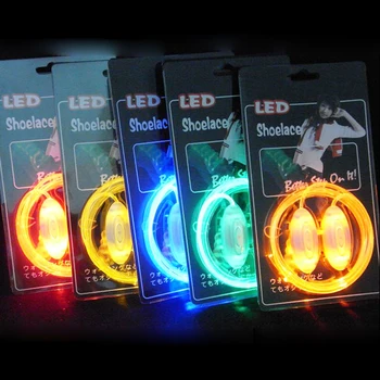 

5pairs Party Skating Charming LED Flash Light Up Glow Shoelaces Shoe Laces Shoestrings for Shoe Accessories