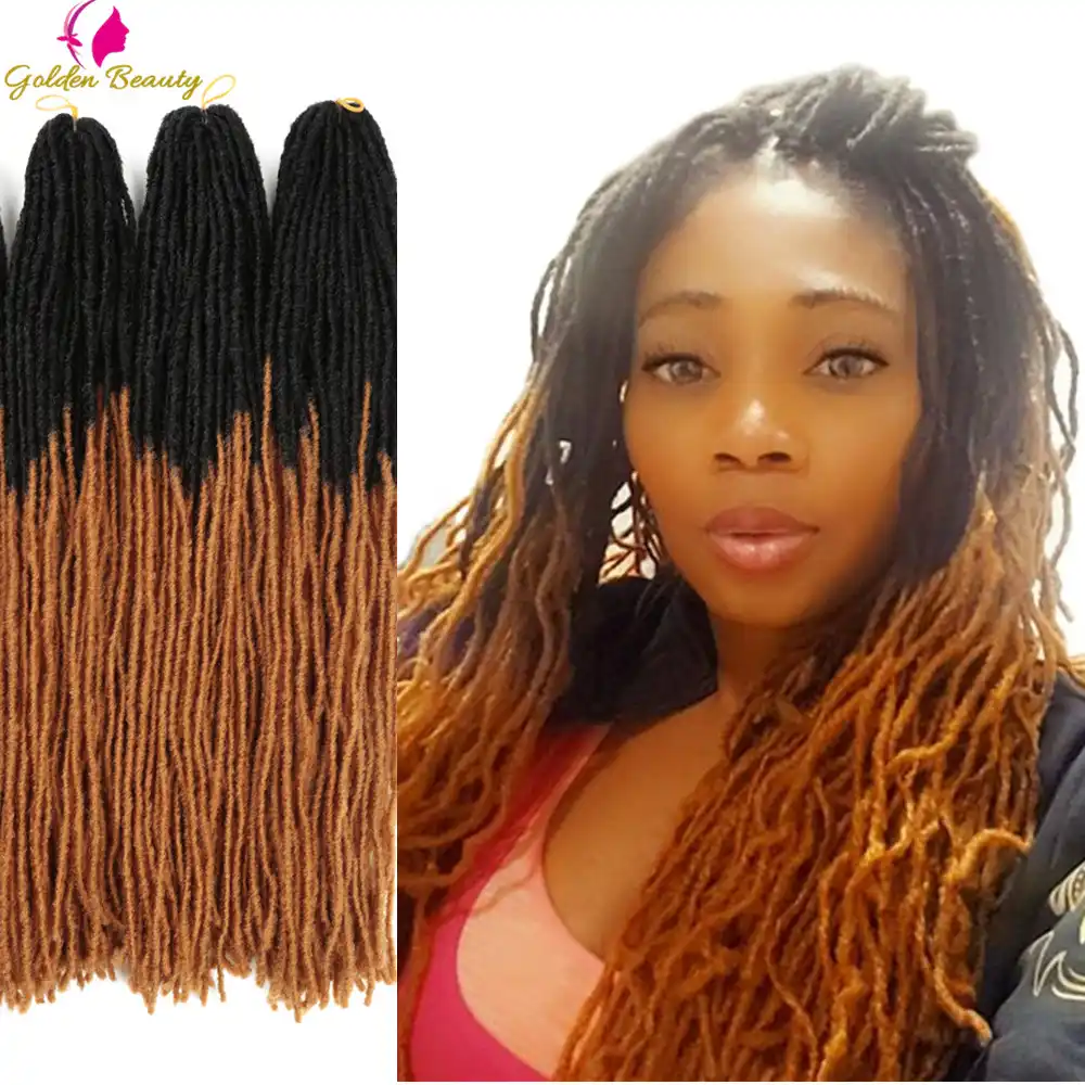 18 Dyujmovye Kosichki Dlya Sester Afro Vyazanye Kosichki Sinteticheskie Pryamye Kosichki Kosichki Dlya Volos Udlinenie Ombre Blond Korichnevyj Zolotoj Krasota Aliekspress