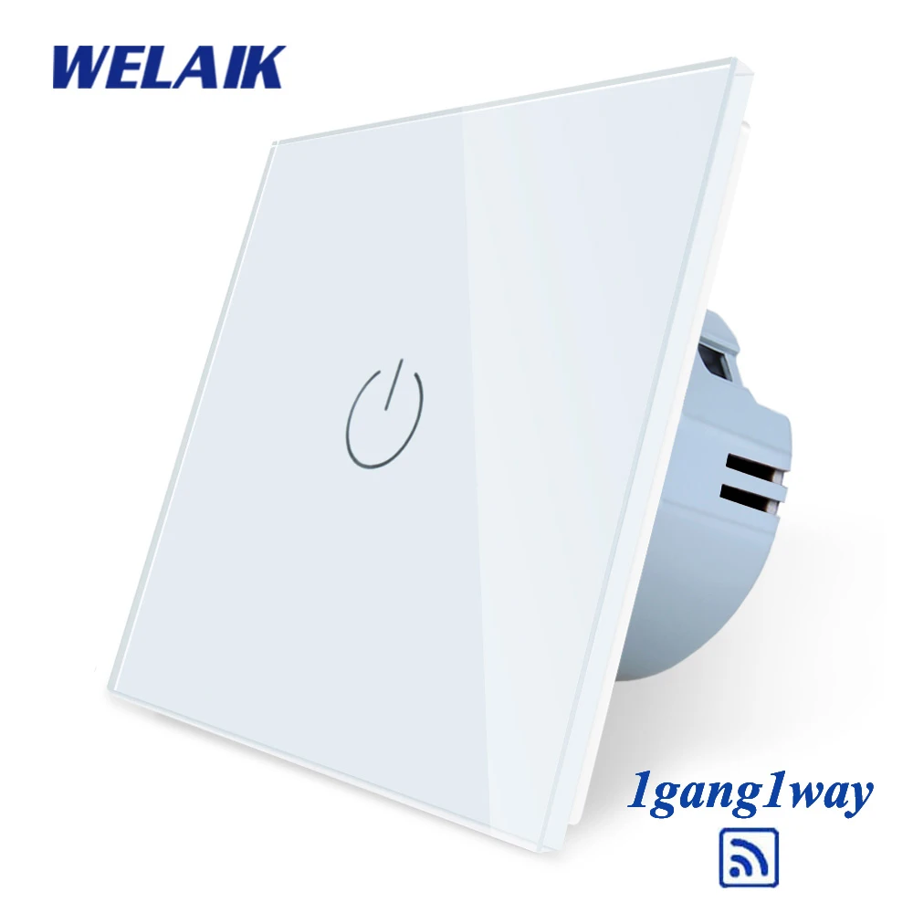WELAIK1 EU 1Gang1Way Crystal Glass Panel LED Lamp Touch Switch Remote control RF 433.92MHZ European Wall Light Switch A1913CW
WELAIK1 EU 1Gang1Way Crystal Glass Panel LED Lamp Touch Switch Remote control RF 433.92MHZ European Wall Light Switch A1913CW