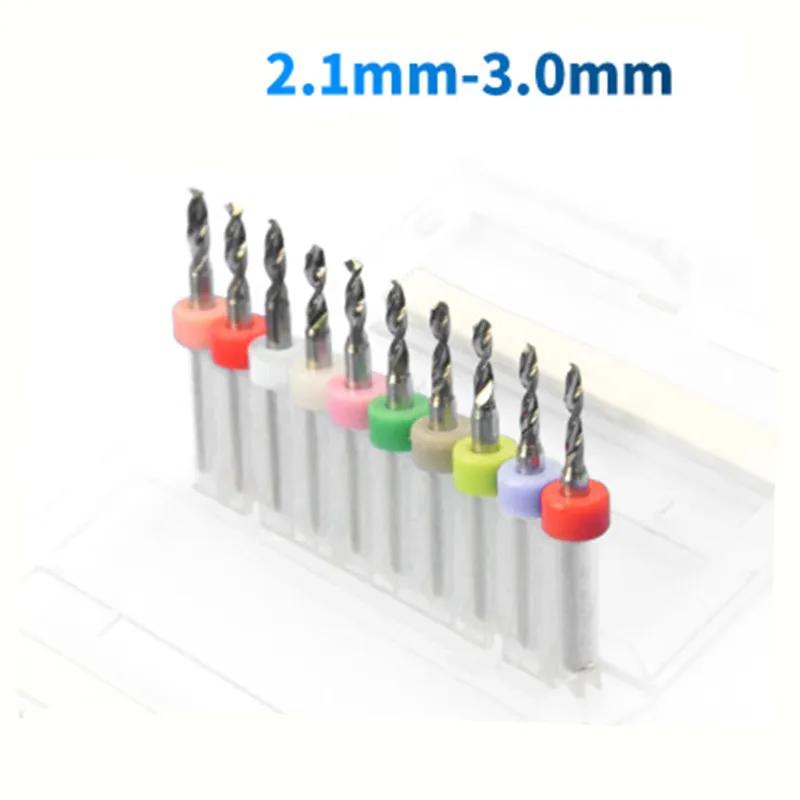 10 pcs/Set 2.1mm-3.0mm High Quality Hard Alloy PCB Print Circuit Board Carbide Micro Drill Bits Tool Carving bit
10 pcs/Set 2.1mm-3.0mm High Quality Hard Alloy PCB Print Circuit Board Carbide Micro Drill Bits Tool Carving bit