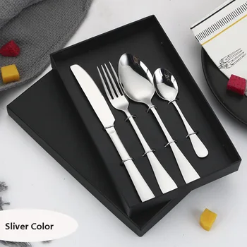 4 Pcs Stainless Steel Cutlery Set Fork Soup spoon Knife Tea Spoon for Home Kitchen Hotel Restaurant Tableware
4 Pcs Stainless Steel Cutlery Set Fork Soup spoon Knife Tea Spoon for Home Kitchen Hotel Restaurant Tableware