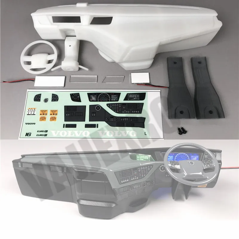 Drive Dashboard W/LED DIY Kit for 1/14 Scale Tamiya Remote Control Volvo FH16 Globetrotter 750
Drive Dashboard W/LED DIY Kit for 1/14 Scale Tamiya Remote Control Volvo FH16 Globetrotter 750