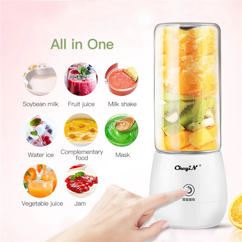 450ML USB Rechargeable Portable Blender Mixer Juicer Smoothie Maker Juice Extractor Six Stainless Steel Blades Mixing Machine
450ML USB Rechargeable Portable Blender Mixer Juicer Smoothie Maker Juice Extractor Six Stainless Steel Blades Mixing Machine