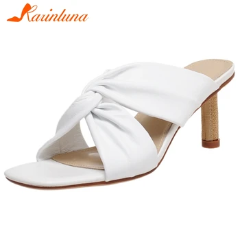 KARINLUNA Ladies slip-on High Heels Shoes Fashion Dress Genuine Leather Women Shoes Elegant Pleated Knot Women Shoes
KARINLUNA Ladies slip-on High Heels Shoes Fashion Dress Genuine Leather Women Shoes Elegant Pleated Knot Women Shoes