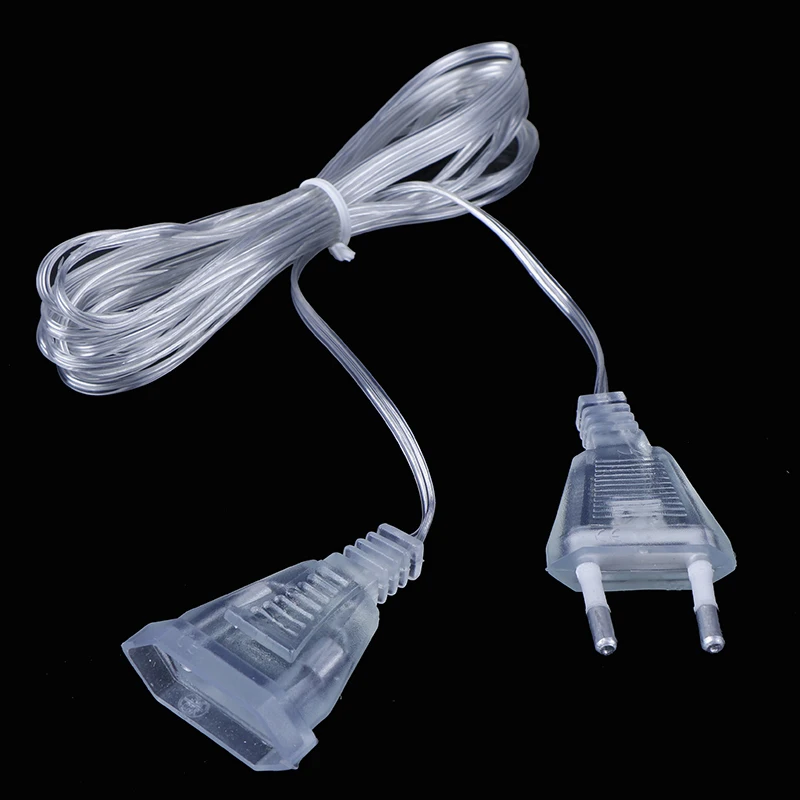 3M EU Power Extension Cable Plug Transparent Standard Power Extension Cord For Home Holiday Led String Light Christmas Lights
3M EU Power Extension Cable Plug Transparent Standard Power Extension Cord For Home Holiday Led String Light Christmas Lights