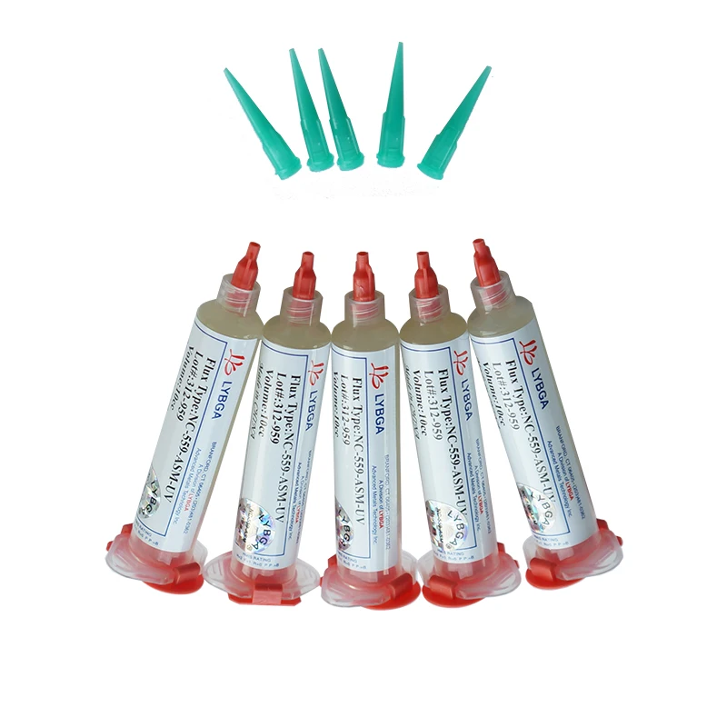 LY 10cc NC-559-ASM-UV Flux paste lead-free solder paste solder flux with Needles piston syringe putter
LY 10cc NC-559-ASM-UV Flux paste lead-free solder paste solder flux with Needles piston syringe putter