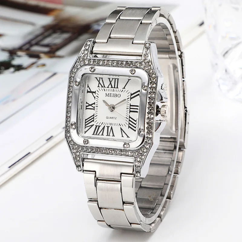 Women Stainless Steel Strap Quartz Watch Ladies Roman Numeral Diamond Bracelet Watches Rose Gold Dress Wristwatches Female Clock
Women Stainless Steel Strap Quartz Watch Ladies Roman Numeral Diamond Bracelet Watches Rose Gold Dress Wristwatches Female Clock