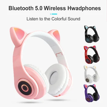 Wireless Bluetooth Headphones glowing cute LED Cat Ear Girls Gift Kids Headset Wireless HIFI Stereo Bass Rechargeable Headset 
Wireless Bluetooth Headphones glowing cute LED Cat Ear Girls Gift Kids Headset Wireless HIFI Stereo Bass Rechargeable Headset