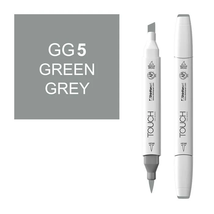 Маркер Touch Twin Brush GG5 серо-зеленый |