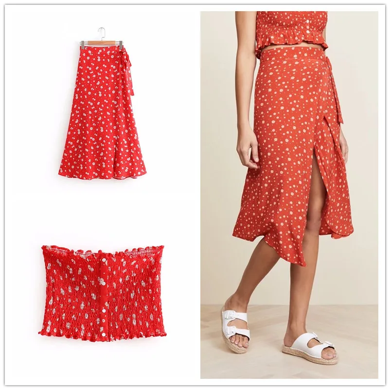 Floral-Print Two-Piece Set Dress Women's Summer Beach Vacation Style Tube Top Short Jacket + Skirt Long Skirts S8491
Floral-Print Two-Piece Set Dress Women's Summer Beach Vacation Style Tube Top Short Jacket + Skirt Long Skirts S8491