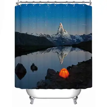 Loneley Tent Under Stary Sky at Matterhorn Soft Shower Curtain,099367,79''L x 71''W
Loneley Tent Under Stary Sky at Matterhorn Soft Shower Curtain,099367,79''L x 71''W