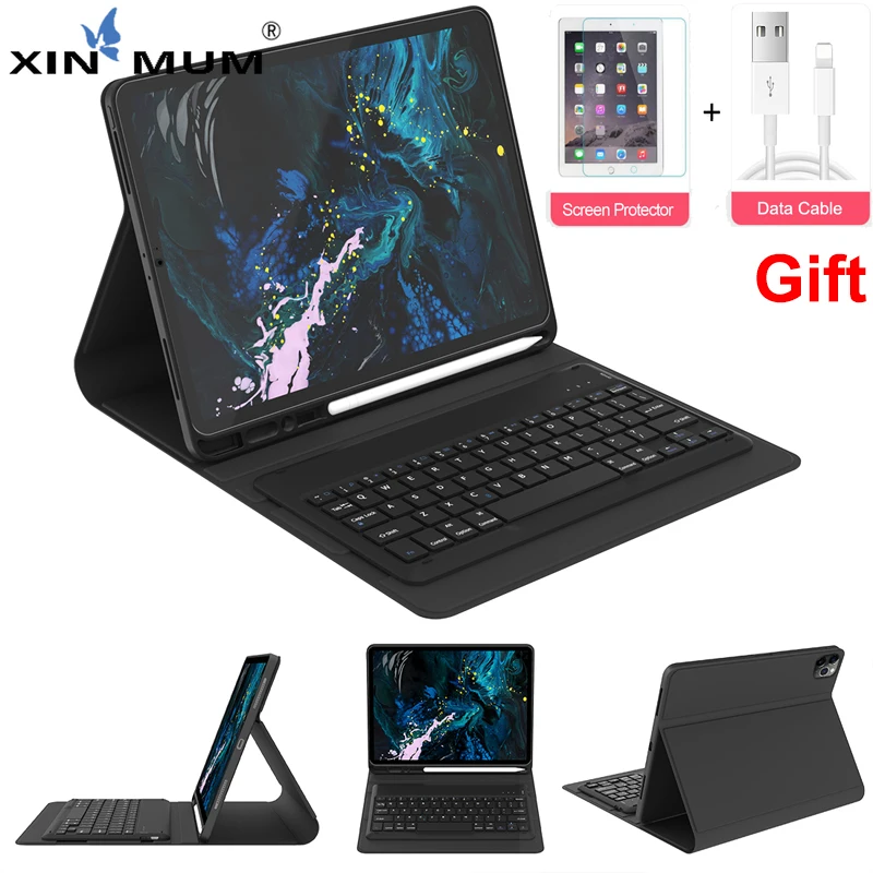 For iPad Pro 11 2020 Bluetooth Keyboard Case Wake Sleep Leather Flip Stand Tablet Case Gift Tempered Glass Screen Protector
For iPad Pro 11 2020 Bluetooth Keyboard Case Wake Sleep Leather Flip Stand Tablet Case Gift Tempered Glass Screen Protector