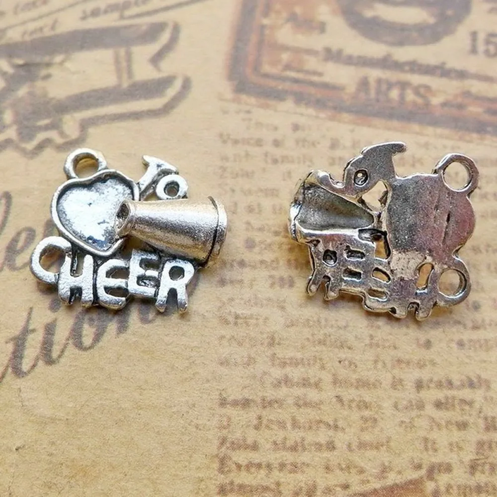 200 шт. Подвески 13 мм x 15 DIY для изготовления ювелирных изделий anitque серебряный цвет |