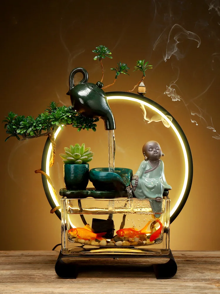 Water Fountain Fish Tank Rockery Circulating Water Mini Creative Mode Desk Fish Bowl Aquarium Decoration Small Aquarium Tank
Water Fountain Fish Tank Rockery Circulating Water Mini Creative Mode Desk Fish Bowl Aquarium Decoration Small Aquarium Tank
