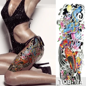 New Large Arm Sleeves Tattoos Waterproof Temporary Lotus Carp dragon Women Girl Flower Tattoo Sticker Men Full Fake Black Tatoo
New Large Arm Sleeves Tattoos Waterproof Temporary Lotus Carp dragon Women Girl Flower Tattoo Sticker Men Full Fake Black Tatoo