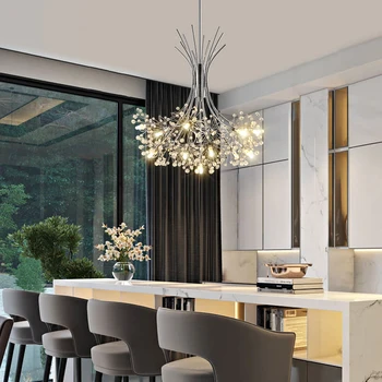 Modern LED chandelier lighting Nordic restaurant pendant lamps bedroom fixtures dining room crystal hanging lights
Modern LED chandelier lighting Nordic restaurant pendant lamps bedroom fixtures dining room crystal hanging lights