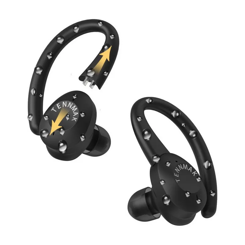 2 в 1 Bluetooth спортивные игровые TWS наушники TENNMAK SMARTPRO настоящие беспроводные съемные