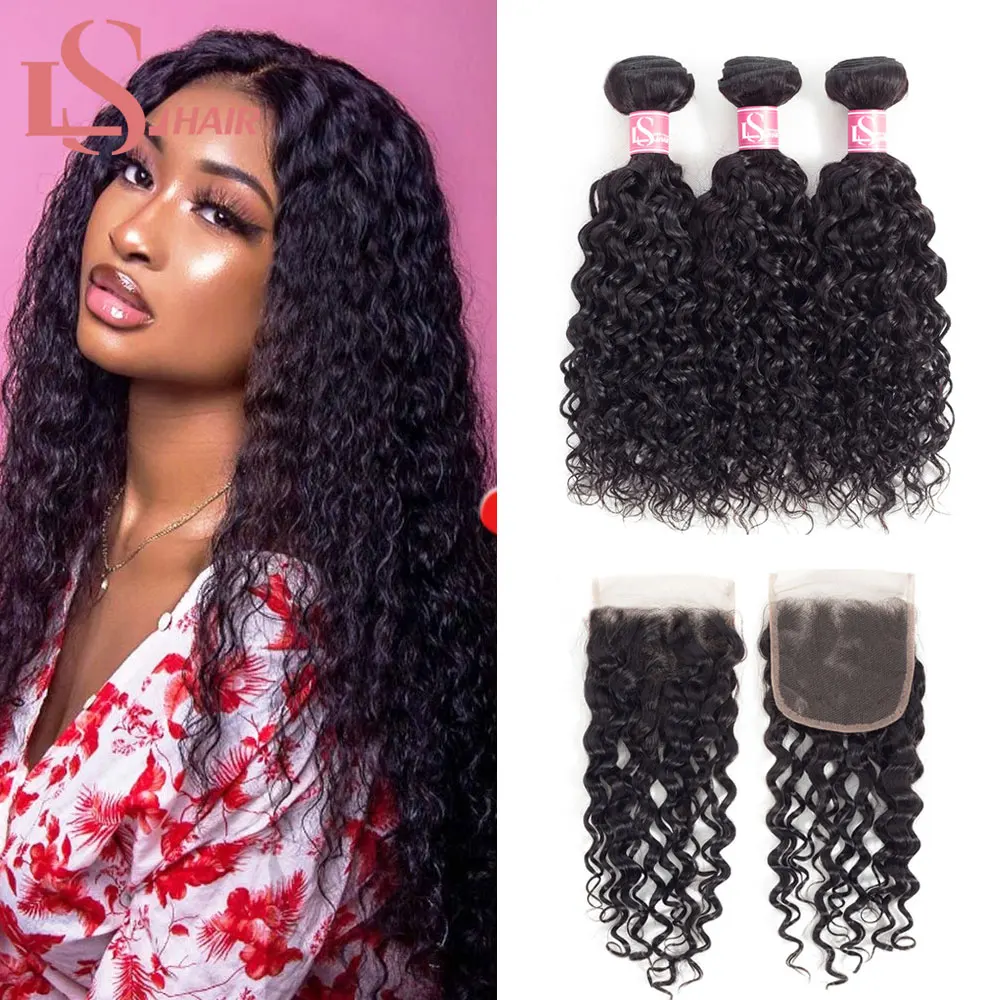 LS Hair Water Wave Bundles With Closure Curly Brazilian Human Hair Bundles With Closure Mink Brazilian Hair Weave Bundles Remy
LS Hair Water Wave Bundles With Closure Curly Brazilian Human Hair Bundles With Closure Mink Brazilian Hair Weave Bundles Remy