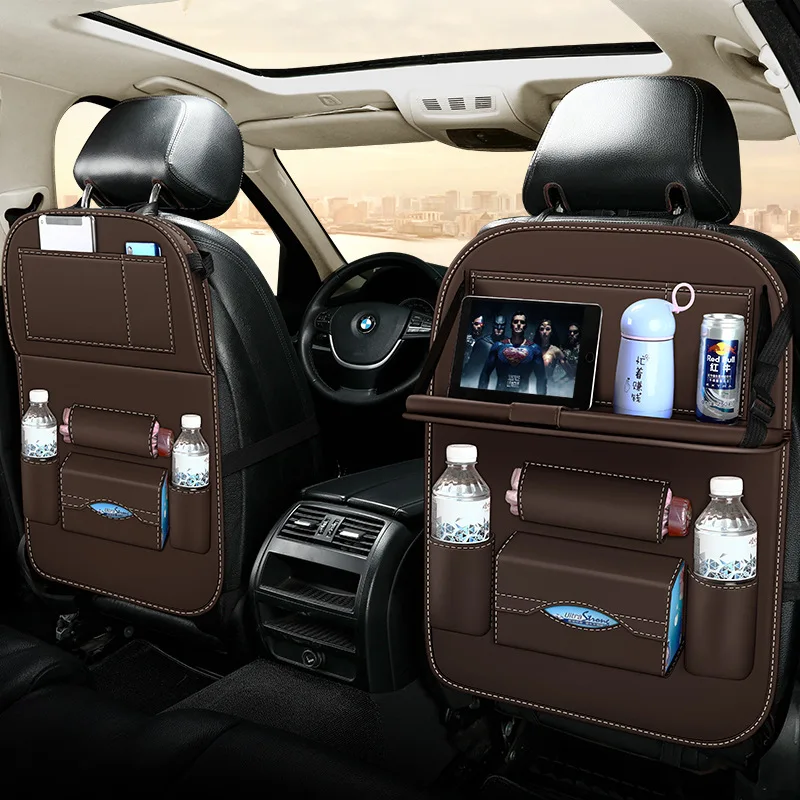 Leather Car Seat Back Organizer Foldable Table Tray Multi-Pocket Storage Bag Automobiles Interior Accessory Stowing Tidying Bag
Leather Car Seat Back Organizer Foldable Table Tray Multi-Pocket Storage Bag Automobiles Interior Accessory Stowing Tidying Bag