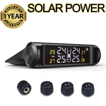 Solar Power Car TPMS Tyre Pressure Monitoring System Auto Security Alarm Systems Digital LCD Display Tyre Pressure Sensor 
Solar Power Car TPMS Tyre Pressure Monitoring System Auto Security Alarm Systems Digital LCD Display Tyre Pressure Sensor