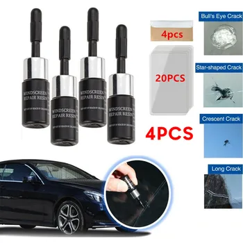 4pcs Car Windshield Repair Kit Windscreen Glass Chip Crack Repairing Quick Fix Repair Resins Curing Strips
4pcs Car Windshield Repair Kit Windscreen Glass Chip Crack Repairing Quick Fix Repair Resins Curing Strips