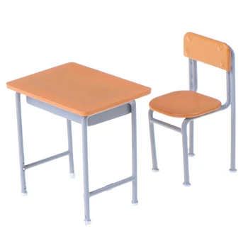 1 Set (a chair and a table) Dollhouse minature Classroom Table and Chair Set for kids Toys Desk for Doll Students
1 Set (a chair and a table) Dollhouse minature Classroom Table and Chair Set for kids Toys Desk for Doll Students