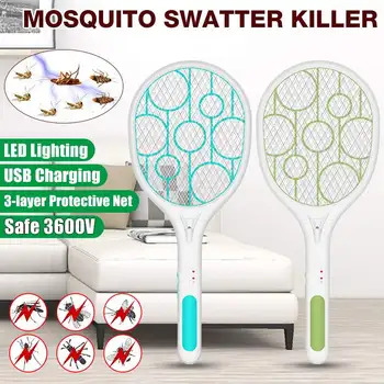 Electric Fly Mosquito Swatter Bug Racket with Flash Light 3 Layer Mesh Rechargeable Handheld Anti Insects Zapper Swatter Killer
Electric Fly Mosquito Swatter Bug Racket with Flash Light 3 Layer Mesh Rechargeable Handheld Anti Insects Zapper Swatter Killer